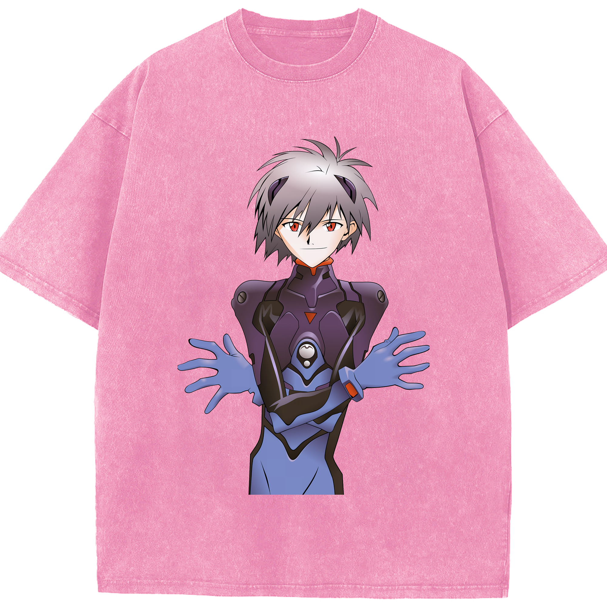 （画像用） EVA 新世紀エヴァンゲリオン 綿100% ヴィンテージ風 半袖Tシャツ（フロントプリント）